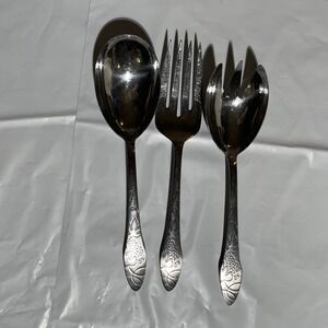 Vintage Flint Stainless Holland Serving Utensils 3-Piece Set – Spoon Fork Ladle